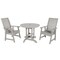 Highwood Usa Weatherly 3pc Round Outdoor Patio Furniture Dining Set AD-DNW36-HGR - alternate 1